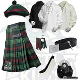 Battle Of Kilts Men’s Tartan Kilt Outfit – 9-Piece Scottish Set with Premium Accessories